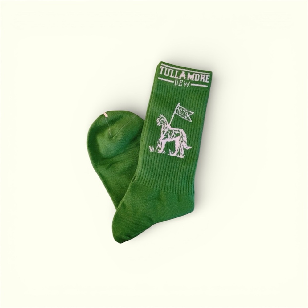 Tullamore Dew Irish Whiskey Crew Socks 1 Pair NEW